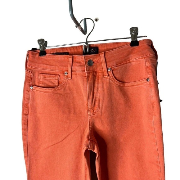 NYDJ Sz 0 Marilyn Ankle Straight Jeans Lift Tuck Technology Stretch Coral NEW - Picture 5 of 16